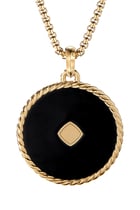 Elements Statement Pendant, 18k Gold with Black Onyx & Diamonds